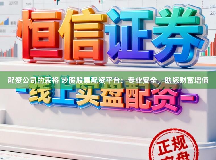 配资公司的表格 炒股股票配资平台：专业安全，助您财富增值